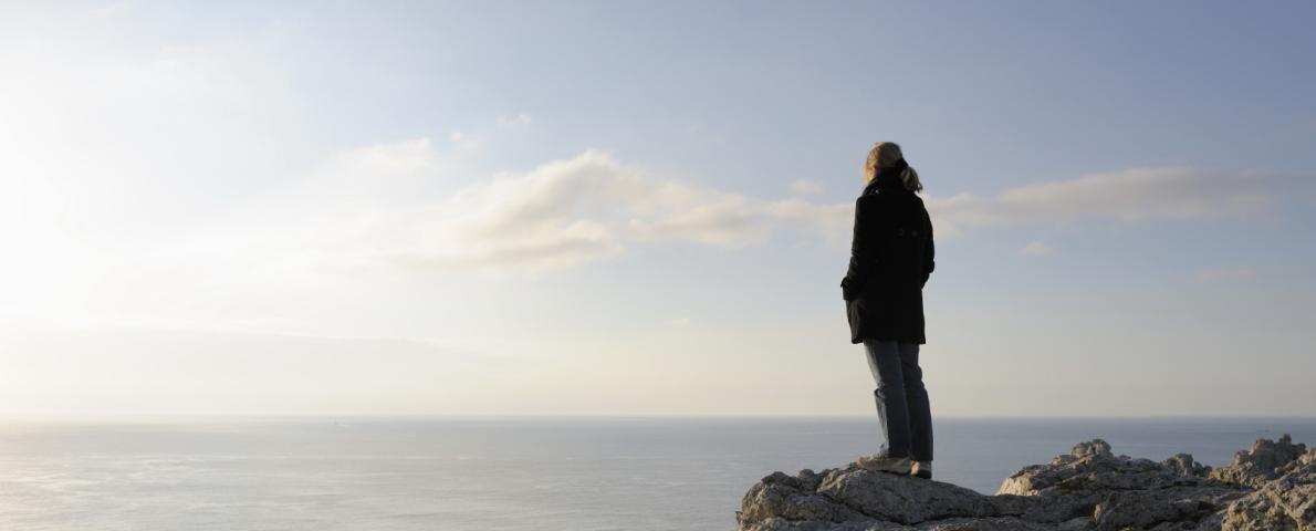 am Meer alleine